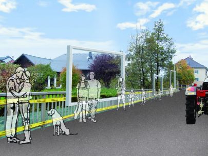 Entwurf für den Bereich entlang dem Bach Entwurf für den Bereich entlang dem Bach