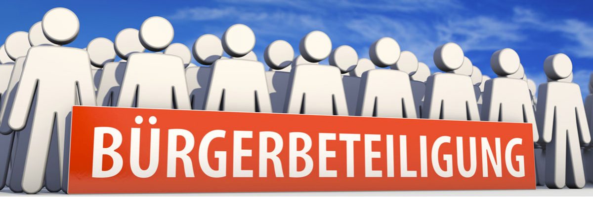 Dieses Bild zeigt den Schriftzug "Bürgerbeteiligung".
