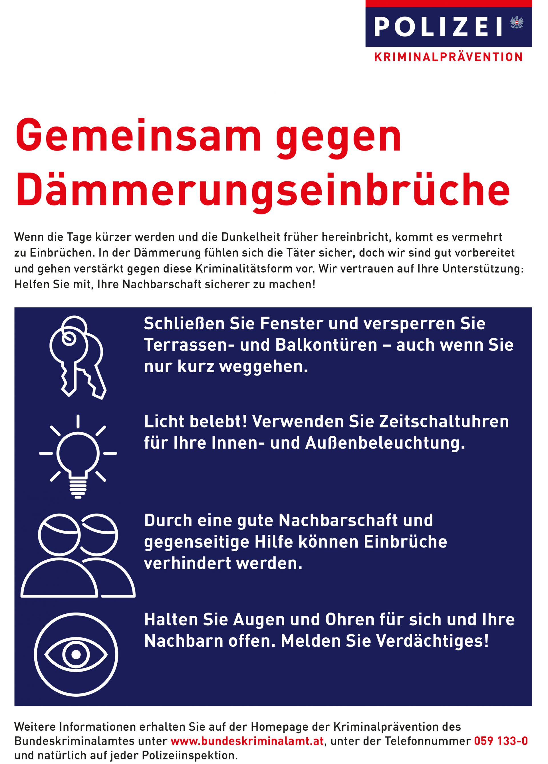 Dämmerungseinbrüche Dämmerungseinbrüche
