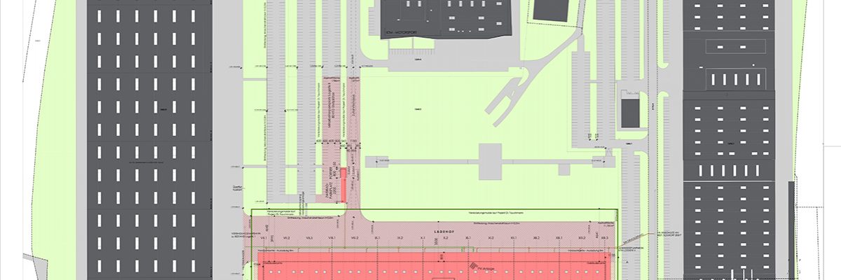 Dieses Bild zeigt den Plan der neuen Logistikhalle.