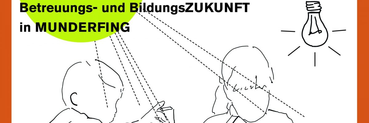 Dieses Bild zeigt das Plakat für die Online-Umfrage zum Kinderbetreuungskonzept in Munderfing.