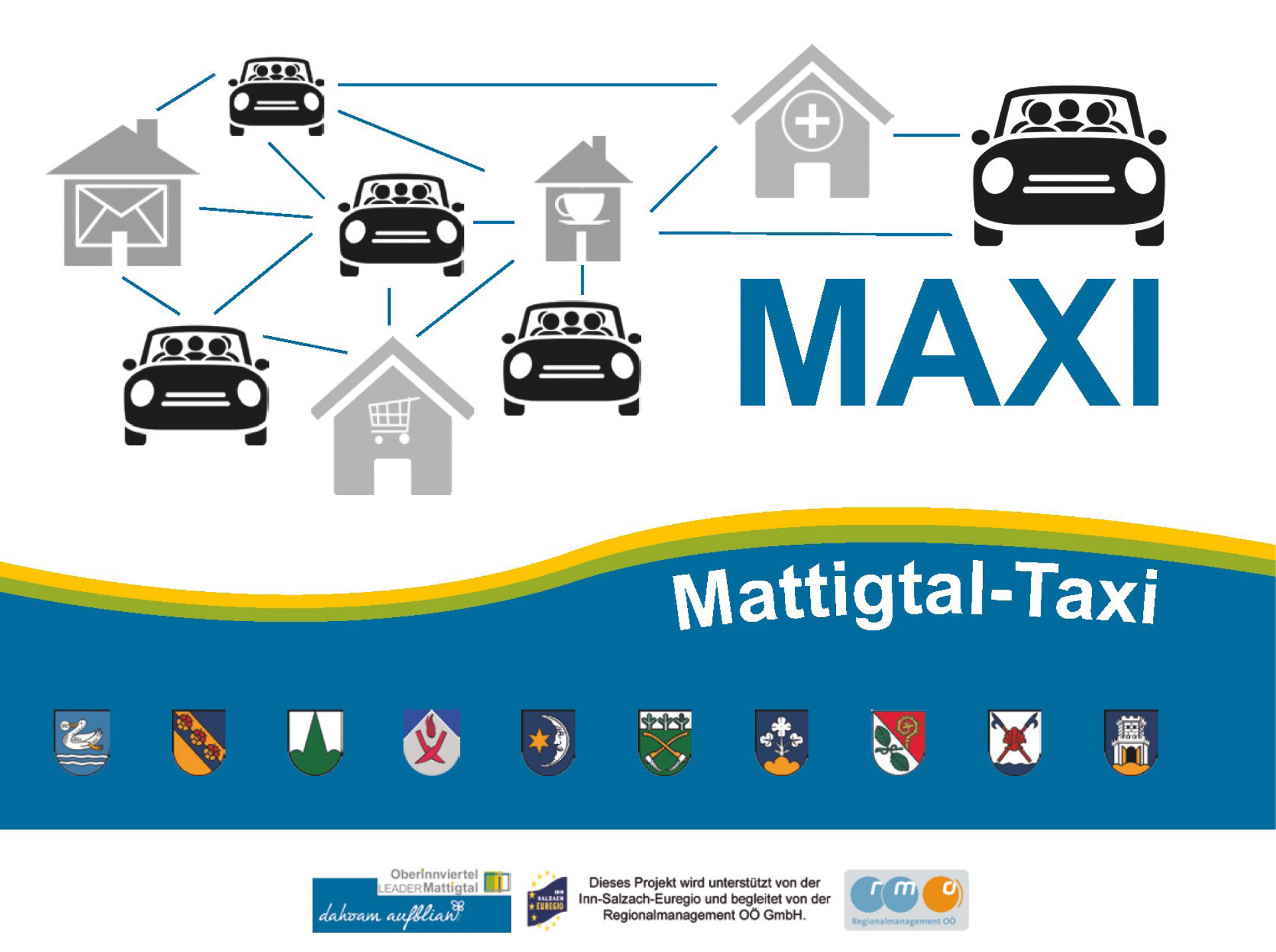 Dieses Bild zeigt ein Werbebild von Mattigtal-Taxi.