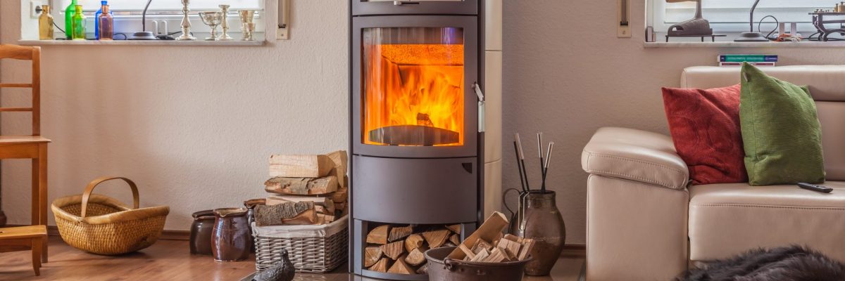 Dieses Bild zeigt einen brennenden Kamin.