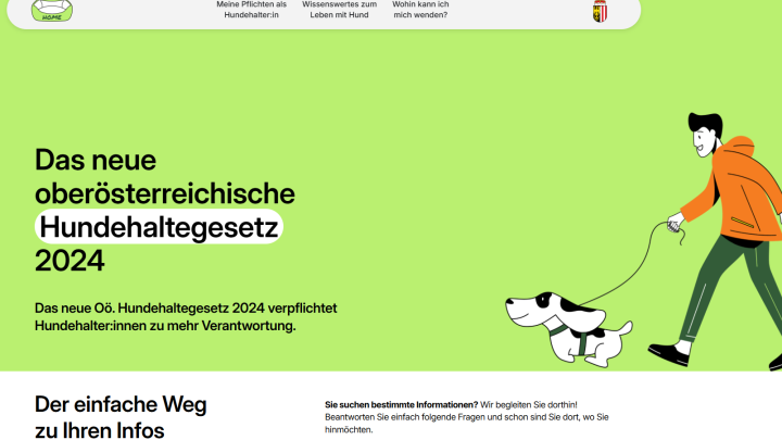 Die neue Hunde-Website des Landes OÖ ist online
