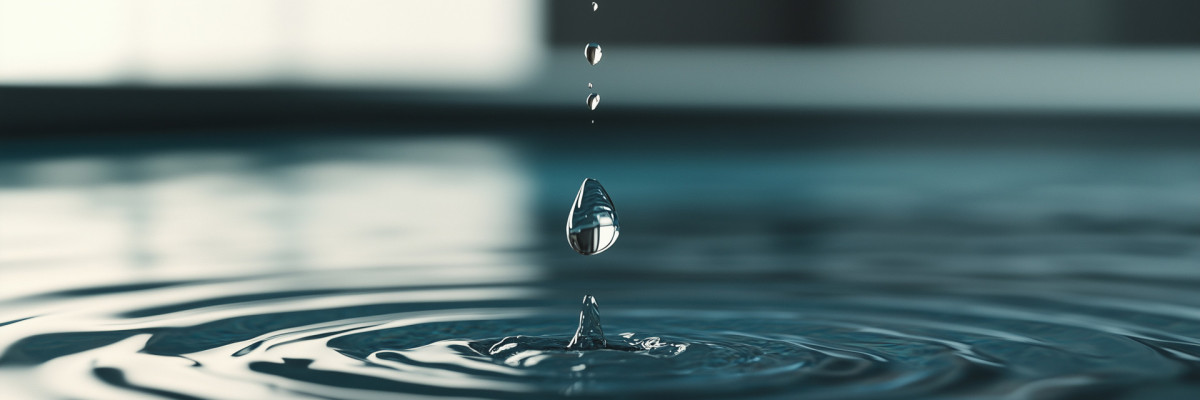 einen fallenden Wassertropfen