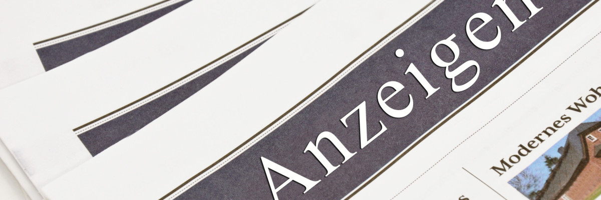 Anzeigen Zeitung