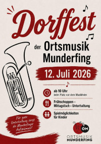 Dorffest der Ortsmusik Munderfing - So. 12.07.2026 um 10:00 Uhr