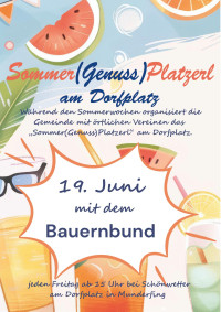 Sommer(Genuss)Platzerl vom Bauernbund - Fr. 19.06.2026 um 15:00 Uhr