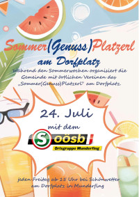 Sommer(Genuss)Platzerl vom Seniorenbund - Fr. 24.07.2026 um 15:00 Uhr
