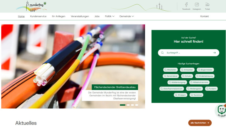 Gemeindehomepage - neu und modern