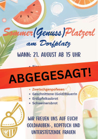 Sommer(Genuss)Platzerl von der Goldhauben- und Kopftuchgruppe - Fr. 21.08.2026 um 15:00 Uhr