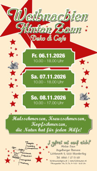 Weihnachten Hintan Zaun - Fr. 06.11.2026 um 10:00 Uhr